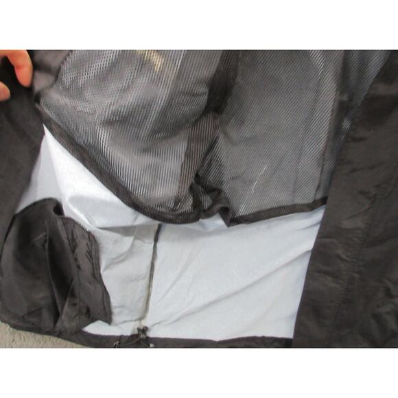 NWOT Vintage Prostar Pro Star Hidden Hood Men's Small Nylon Jacket Green & Black - Picture 13 of 15